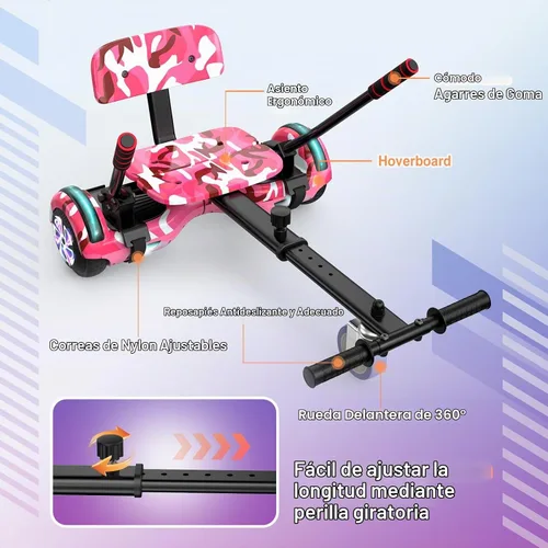 Vista 5 de LIEAGLE Self-Balancing Scooter with Seat Attachment Adjustable Frame