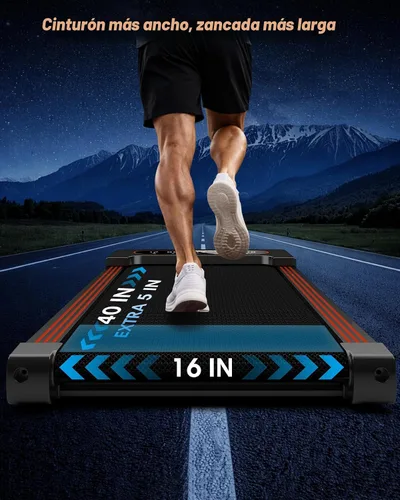 Vista 6 de Walking Pad Treadmill with Auto Incline 12%-12Level, Quiet BLDC EvoDrive