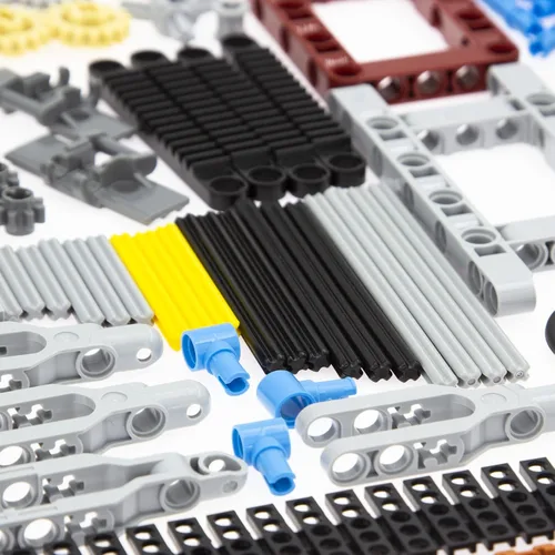 Vista 8 de Habow 852pcs Technic-Parts Gears-Axle-Pin-Connector Compatible con Lego-Technic, Ruedas Amortiguadoras, Articulaciones de Marco de Enlace de Cadena