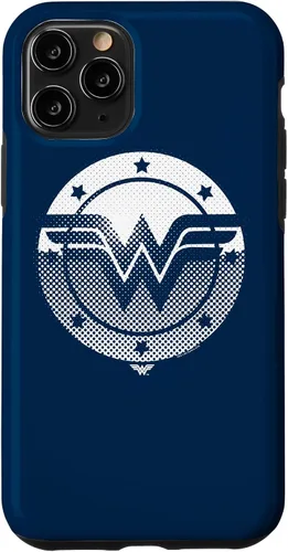 Vista 32 de Wonder Woman Funda con logotipo de escudo de medio tono para iPhone 17