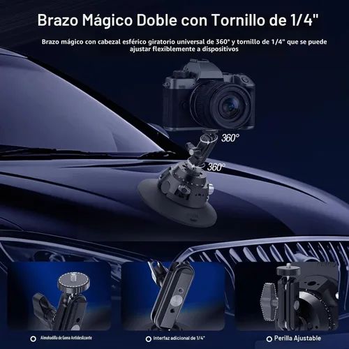 Vista 2 de EMART Soporte para cámara de coche de 6 pulgadas, soporte de ventosa