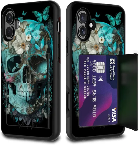 Vista 36 de Funda para tarjetas de crédito, doble capa híbrida a prueba de golpes, protección contra caídas con función atril para iPhone 17 de 6.3 pulgadas