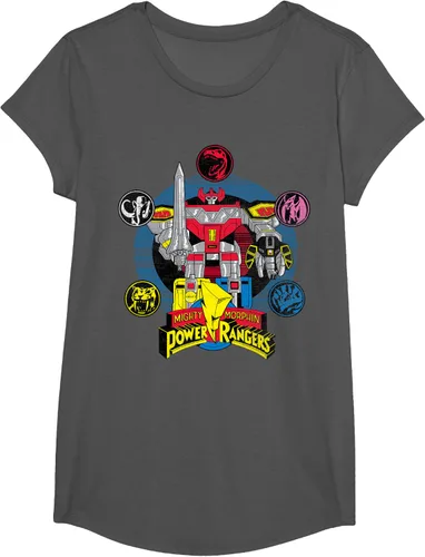 Vista 34 de Power Rangers Camiseta Megazord Asfalto
