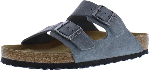 Vista 44 de Birkenstock Sandalias unisex Arizona con plantilla suave para adultos Negro (black Oiled Leather)