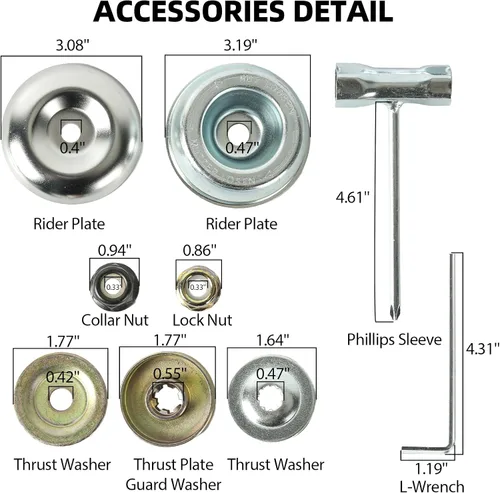 Vista 2 de AR-PRO (Juego de 2) Cuchillas de Cepillo con Punta de Carburo de 9" x 36 Dientes - Hoja de Sierra Recortadora de 36 Dientes con Kit Adaptador