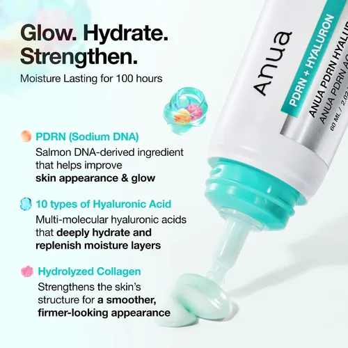 Vista 3 de ANUA PDRN Crema Hidratante de Ácido Hialurónico 100, Hidratante Ligero con ADN de Salmón, Ácido Hialurónico, Colágeno para Piel de Vidrio, Cuidado