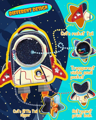 Vista 3 de LSSAGOON Mochila para niñas y niños, mochila para libros para niños de 2 a 12 años, lista para volver a la escuelacumpleañosregalos de Navidad, Azul