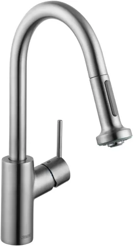 Vista 9 de hansgrohe Talis S² - Grifo de cocina de barra negra, grifos de cocina con rociador extraíble, grifo para fregadero de cocina, cabezal rociador