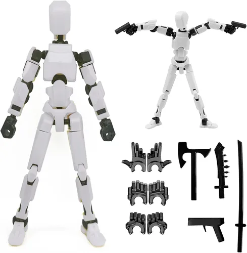 Vista 13 de Rugwun Figura de acción de Titan 13 2026, figuras de acción de robot móvil multiarticuladas, figura de acción impresa en 3D Nova 13, 13 figuras