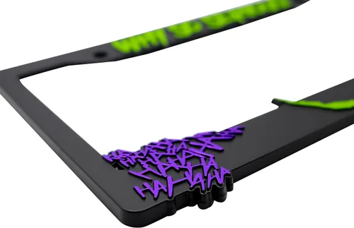 Vista 4 de ¿Por qué tan serio? para Joker - Marco de matrícula elevado 3D 1 paquete de cubierta para placa de automóvil Soporte universal para placa