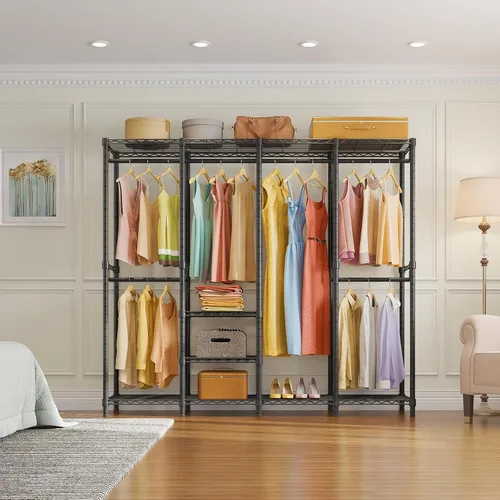 Vista 3 de VIPEK V40 Perchero de Ropa Mediano de Servicio Pesado Perchero de Ropa para Colgar Ropa, Percheros de Ropa Multifuncionales para Dormitorio