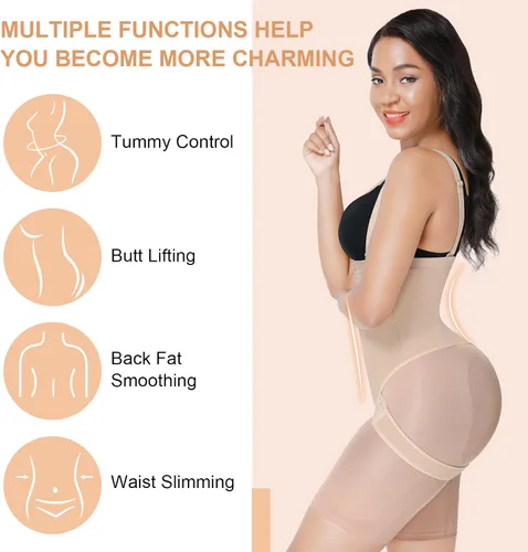 Vista 4 de FeelinGirl Faja moldeadora para mujer, firme, triple control de abdomen, pantalones cortos Faja levanta glúteos, moldeador de cuerpo invisible