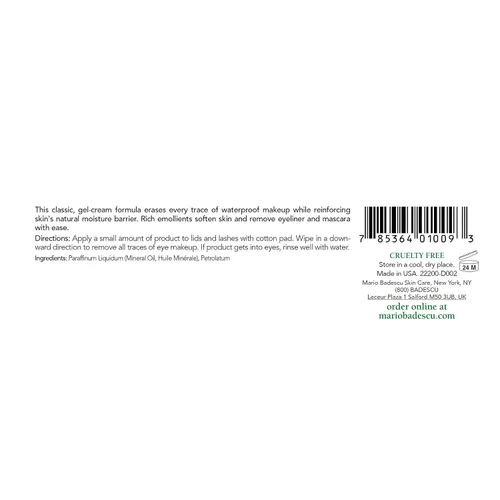 Vista 2 de Mario Badescu Crema desmaquillante de ojos, suave, no irritante, gel y removedor de rímel, impermeable, seguro para usuarios de lentes de contacto