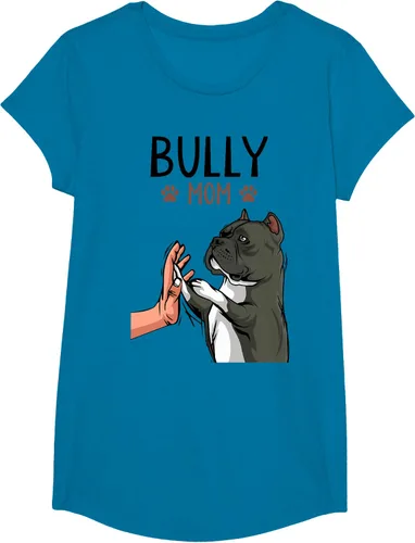 Vista 46 de American Bully Mom Cute Dog Mama Camiseta divertida para mujer, Blanco, S