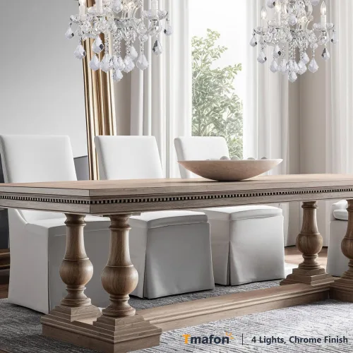 Vista 4 de Candelabros modernos de cristal para comedor, pequeños cristales para dormitorio, comedor, pasillo, isla de cocina, baño, armario