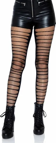 Vista 7 de Leg Avenue Women's Dark Alternative Fishnet Tights multicolor/fantasía (Barbed Wire)