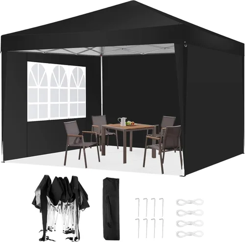 Vista 32 de COBIZI 10x15 Outdoor Patio Gazebo with Privacy Curtains, Khaki Caqui