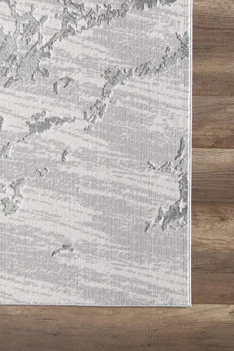 Vista 3 de Abani Nova Collection - Alfombra moderna con patrón de mármol gris de 4 x 6 pies, diseño de textura de piedra, estilo ecléctico