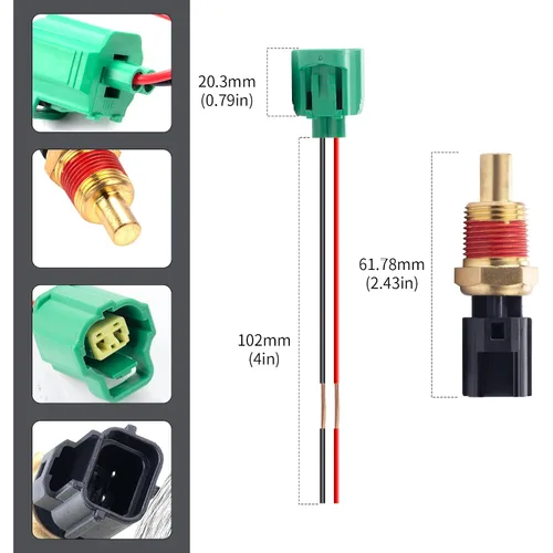 Vista 2 de Sensor de temperatura del refrigerante del motor 5S1500 56027873 con cableado del conector