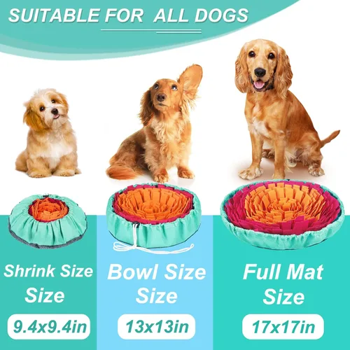 Vista 4 de Vivifying Alfombrilla de olfateo para perros, alfombrilla interactiva para olfatear y comer lentamente y mantenerse ocupado, juguetes ajustables