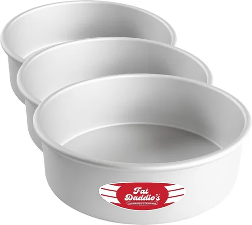 Vista 27 de Fat Daddio's Juego de moldes para pasteles redondos uniformes de aluminio anodizado de 4 niveles, profundidad de 2 pulgadas