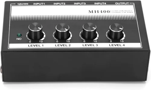 Vista 2 de AUNMAS Mezclador de línea de 4 canales, equipo de audio de ruido ultra bajo (#2)