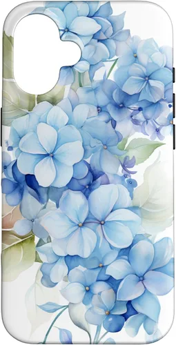 Vista 31 de Funda para iPhone 11 con patrón de acuarela de hortensias