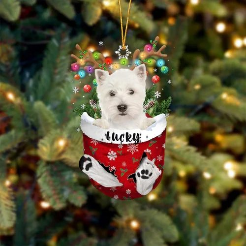 Vista 29 de Adorno de Navidad personalizado para perro Airedale Terrier en bolsillo de nieve, adorno para árbol de Navidad, idea de regalo para amantes