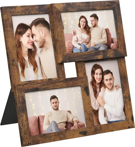 Vista 9 de SONGMICS Marcos de fotos de collage de 4 x 6 pulgadas para decoración de pared, fotos multifamiliares para decoración de galería, exhibición Blanco