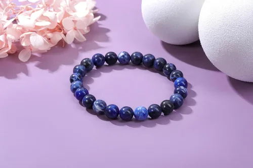 Vista 16 de Jovivi Pulsera elástica de cuentas redondas semipreciosas naturales – 0.315 pulgadas hecha a mano con cuentas de piedras preciosas curativas