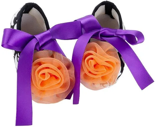 Vista 6 de FANCYINN Trajes de Halloween para niñas pequeñas overol de manga corta con tutú de encaje 4 piezas