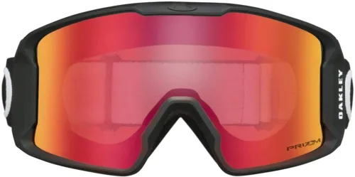 Vista 2 de Oakley Line Miner - Gafas de nieve (marco negro mate/lente de iridio Prizm, antorcha con kit de limpieza de lentes)