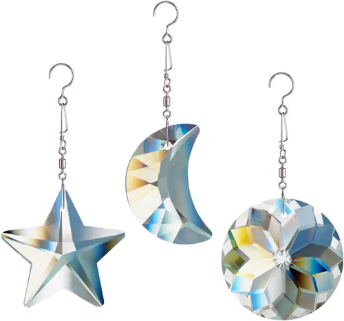 Vista 8 de 3pcs Crystal Prism Suncatcher 1.772 in Colgante Ornamento AB
