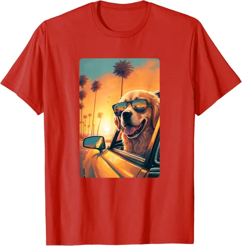 Vista 93 de Golden Retriever - Camiseta divertida de Golden Retriever con lentes, Negro