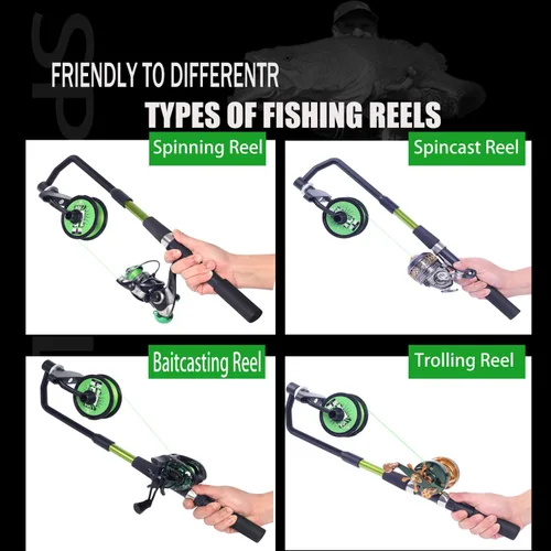 Vista 3 de Fishing Line Spooler, Adjustable line Winder,No Line Twist, Portable for Casting & Spinning and Trolling Reel