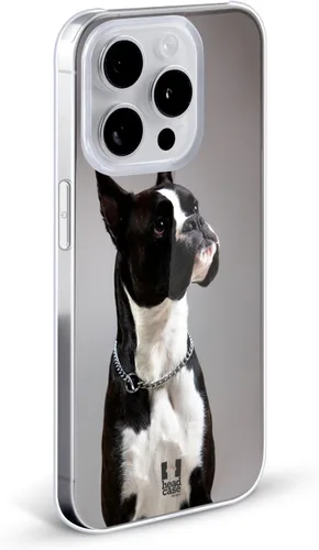 Vista 2 de Head Case Designs Estuche rígido para perros y perros en blanco y negro compatible con Apple iPhone XR calzones para perro blanco y negro.