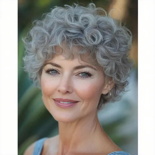 Vista 8 de Pelucas cortas y rizadas marrones para mujer, aspecto natural, peluca de pelo sintético marrón para cosplay