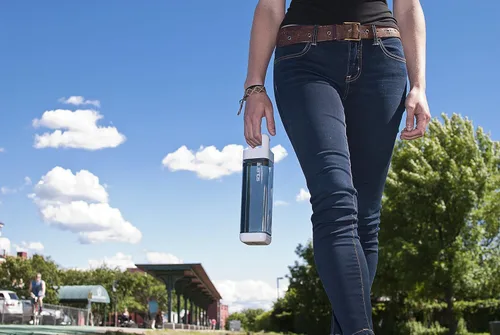 Vista 6 de Clean Bottle Tritan, sin BPA, botella de agua, se abre desde ambos extremos, 25 onzas