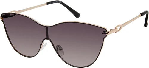 Vista 7 de TAHARI Women's Chic Shield UV400 Protective Cat Eye Sunglasses Marrón (Brown Crystal)