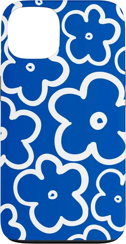 Vista 7 de Funda floral azul y blanca con diseño de flores silvestres para iPhone 16