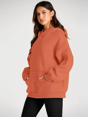 Vista 87 de Trendy Queen - Sudaderas extragrandes con capucha para mujer, suéteres de manga larga, sin botones, de vellón, de otoño, ropa de invierno