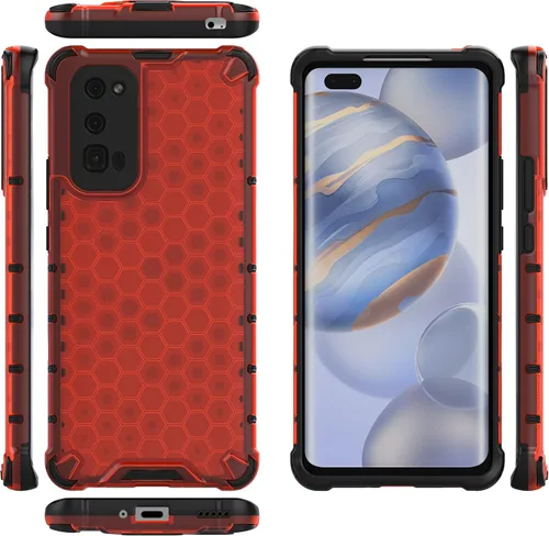 Vista 255 de Pzwoxukhov Funda compatible con Huawei Nova 3i, compatible con Huawei P Smart+ 2018 Honeycomb Anti-Drop Shock-Absorbing Case Negro