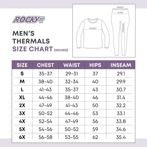 Vista 6 de Rocky - Conjunto de dos piezas de ropa interior térmica para hombre, 3XL