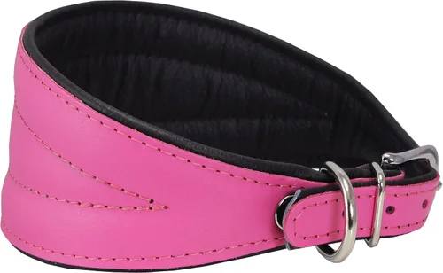 Vista 8 de Dogs My Love Collar de perro cónico acolchado extra ancho de cuero real (cuello de 11 a 13 pulgadas; 2 pulgadas de ancho, blanco)
