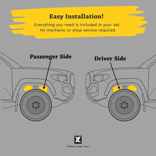 Vista 5 de Juego de cuatro protectores contra salpicaduras con clips para FJ Cruiser 2007-2014