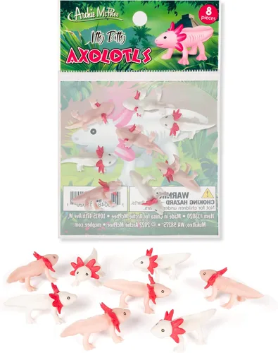 Vista 8 de Accoutrements Archie McPhee Itty Bitty Axolotls 8 Pack