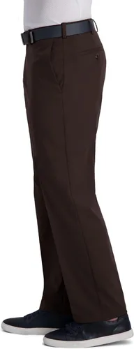 Vista 2 de Haggar Men's Cool Right Performance Flex Solid Classic Fit Flat Front Pant-reg. and Big & Tall