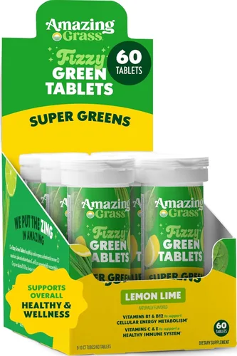 Vista 13 de Amazing Grass - Tabletas efervescentes Tableta de verduras efervescentes con 85 mg de cafeína a base de plantas, 1 porción de frutas y verduras