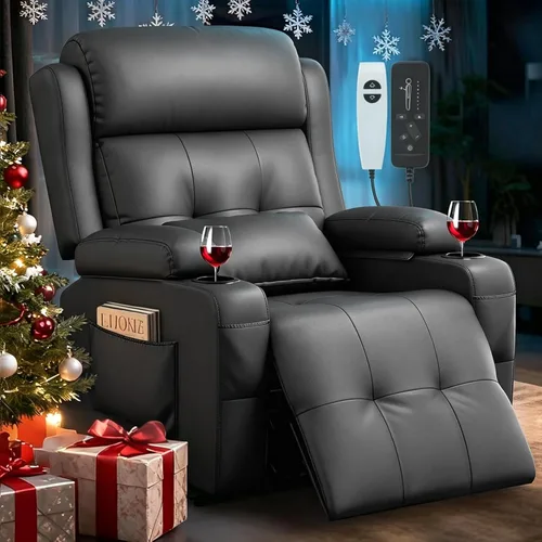 Vista 37 de Sofá reclinable de dos plazas, asientos de cine en casa, sofá reclinable con USB, consola central, sillón reclinable de pared para caravana
