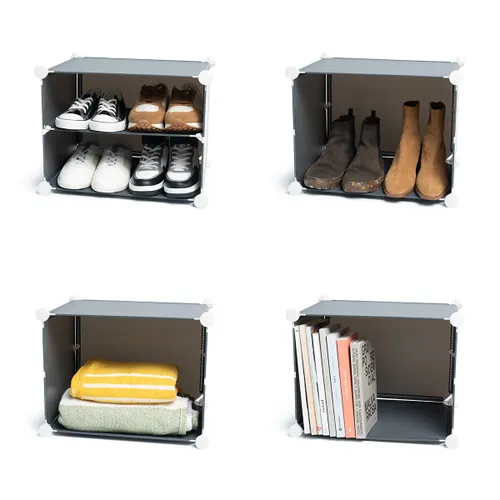 Vista 16 de Zapatero Modular Portátil InnovaGoods Gris